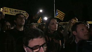 Protestas ante el Parlamento de Cataluña para exigir la liberación de los "presos políticos"