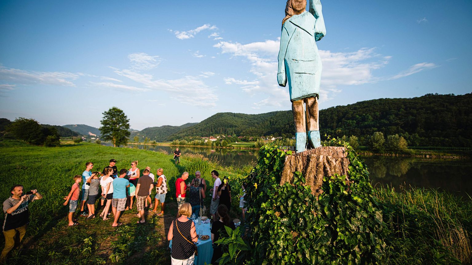Image: Melania Trump monument Slovenia