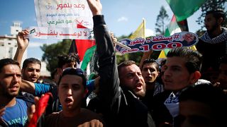 Palästinenser protestieren gegen Beginn der "Katastrophe"