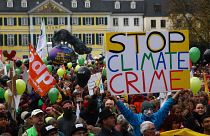 Manifestación en Bonn contra el calentamiento global en vísperas de la conferencia por el clima