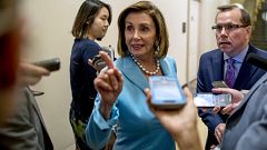 Image: Speaker of the House Nancy Pelosi speaks to reporters on Capitol Hil