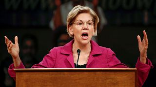 Image: Democratic 2020 U.S. presidential candidate Elizabeth Warren speaks