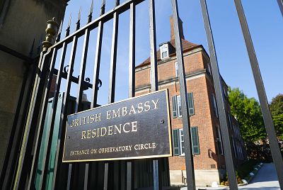 The British Embassy Residence in Washington, Wednesday, July 10, 2019.