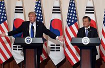 Donald Trump refreia discurso bélico em Seul