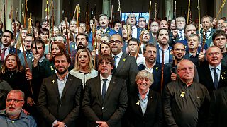 Catalan mayors take fight for independence to Brussels