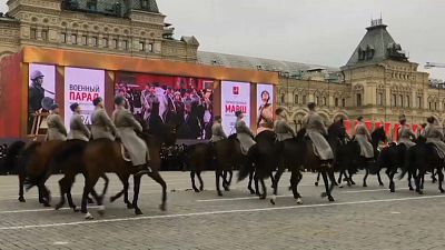 Moscow parade on centenary of revolution