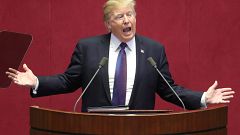 "No nos subestiméis, no nos pongáis a prueba", advierte Trump a Corea del Norte