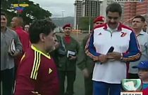 Maradona Nicolas Maduro'yu ziyaret etti