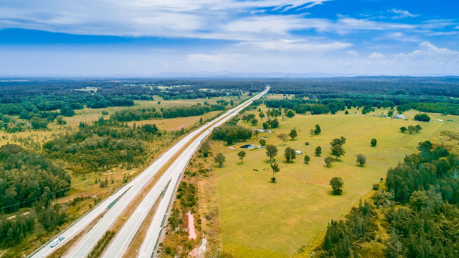 Image: Aerial view of Pacific Highway passing through Collombatti, New Sout