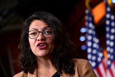 Rashida Tlaib after Democrats in Congress moved to formally condemn President Donald Trump\'s attacks on the four minority congresswomen. 