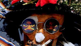 Bolivians pay homage to family skulls