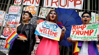 Filipinos protest against Trump visit