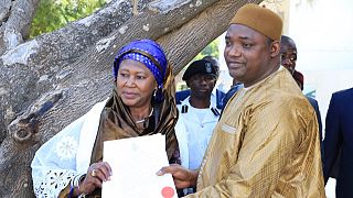 Gambian president swears in female vice Jallow-Tambajang
