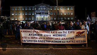 Sindicatos gregos protestam contra governo