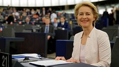 Image: Designated European Commission President von der Leyen arrives to at