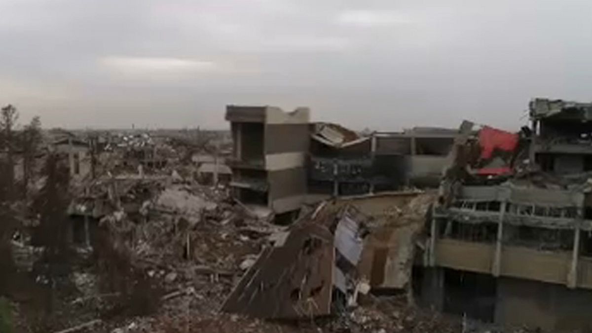 Musul'daki yıkımın kuş bakışı görüntüleri