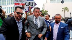 Image: Rep. Duncan Hunter, R-Calif., arrives for a hearing for his upcoming