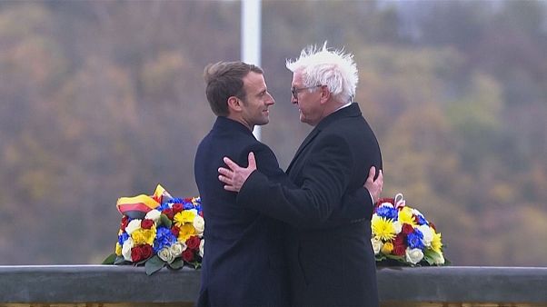 Macron und Steinmeier erinnern an die Toten des Ersten Weltkriegs Macron und Steinmeier erinnern an die Toten des Ersten Weltkriegs