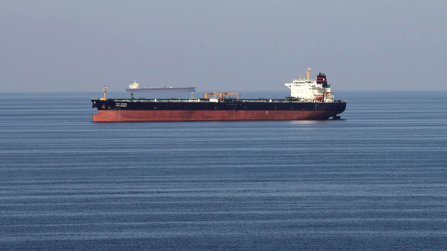 Image: Oil tankers pass through the Strait of Hormuz.