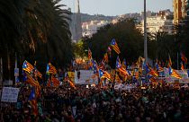Barcelona: Demonstrationen gegen die Inhaftierung der Separatisten