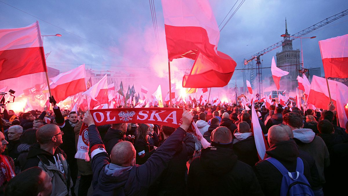 Polonya'da bölünmüş bağımsızlık kutlamaları