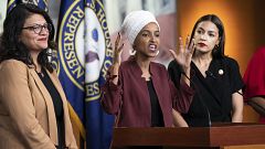 Image: Alexandria Ocasio-Cortez, Rashida Tlaib, Ilhan Omar