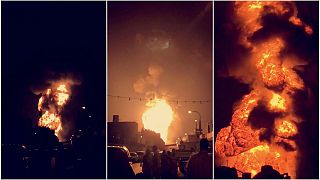 شاهد: انفجار خط أنابيب نفط بالبحرين