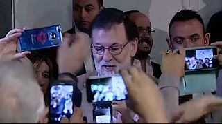 Mariano Rajoy seçim kampanyası için Barselona'ya geldi