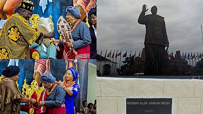 Liberia's Sirleaf honoured with statue in Nigeria next to that of Zuma