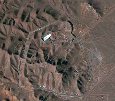 The Fordow facility in Iran appears in a satellite image from 2013. 