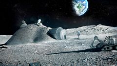 Image: A rendering of a moon village developed by the European Space Agency