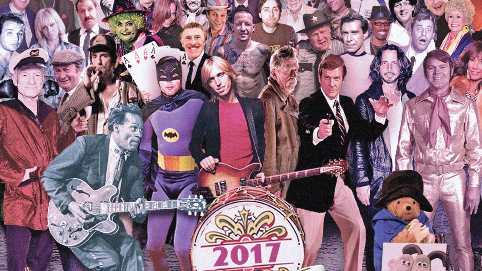 Un artista británico actualiza la portada de los Beatles con famosos muertos en 2017