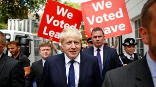 Image: Boris Johnson leaves his office in London