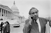 Image: Charles Rangel talking on mobile phone
