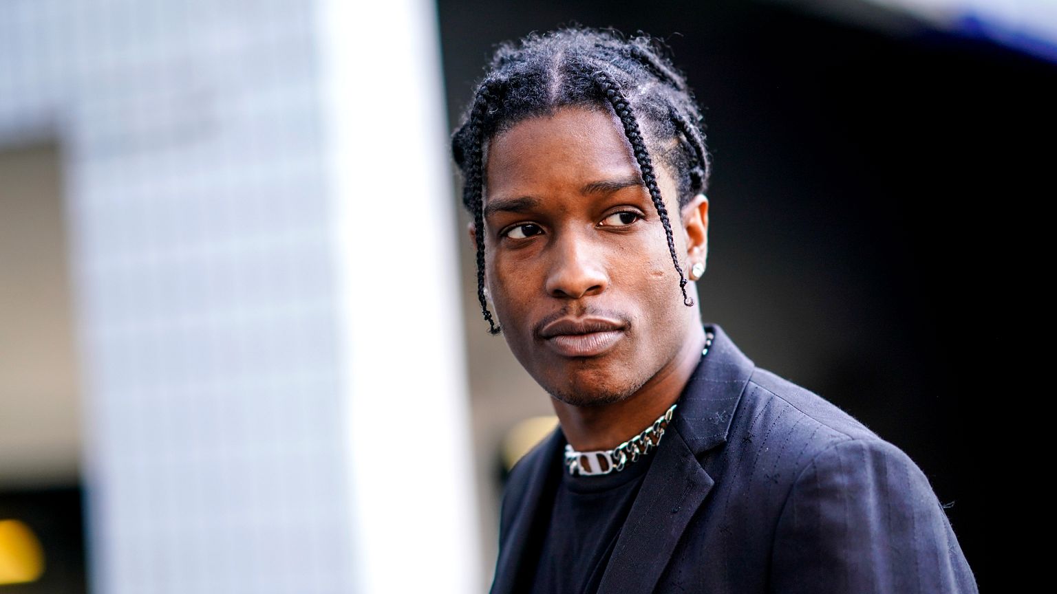 Image: ASAP Rocky in Paris on June 24, 2018.