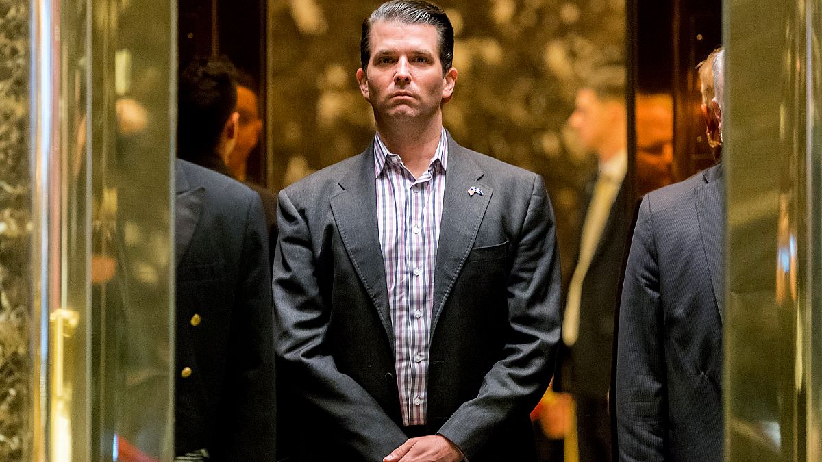Image: Donald Trump Jr. stands in an elevator at Trump Tower in New York on