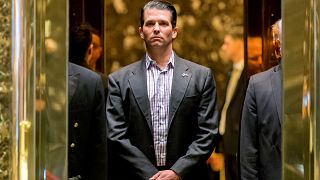 Image: Donald Trump Jr. stands in an elevator at Trump Tower in New York on