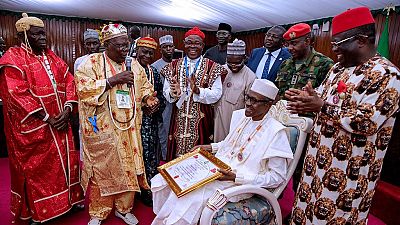 Biafra separatists checked as Buhari gets top title on visit to Igboland
