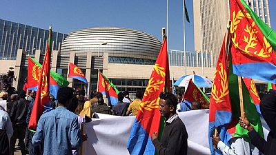 [Photos] Ethiopia allows anti-Eritrea march to A.U. despite protest ban