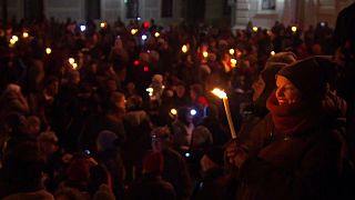 Wien: Leuchtender Protest gegen FPÖ