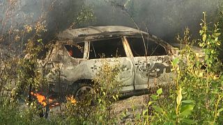 Image: Suspect vehicle on fire, Rav4