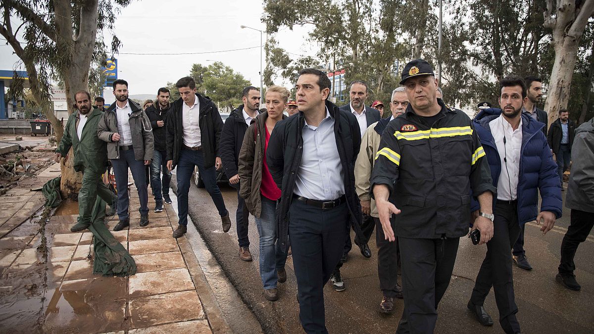 Στις πληγείσες από τις πλημμύρες περιοχές ο Έλληνας Πρωθυπουργός