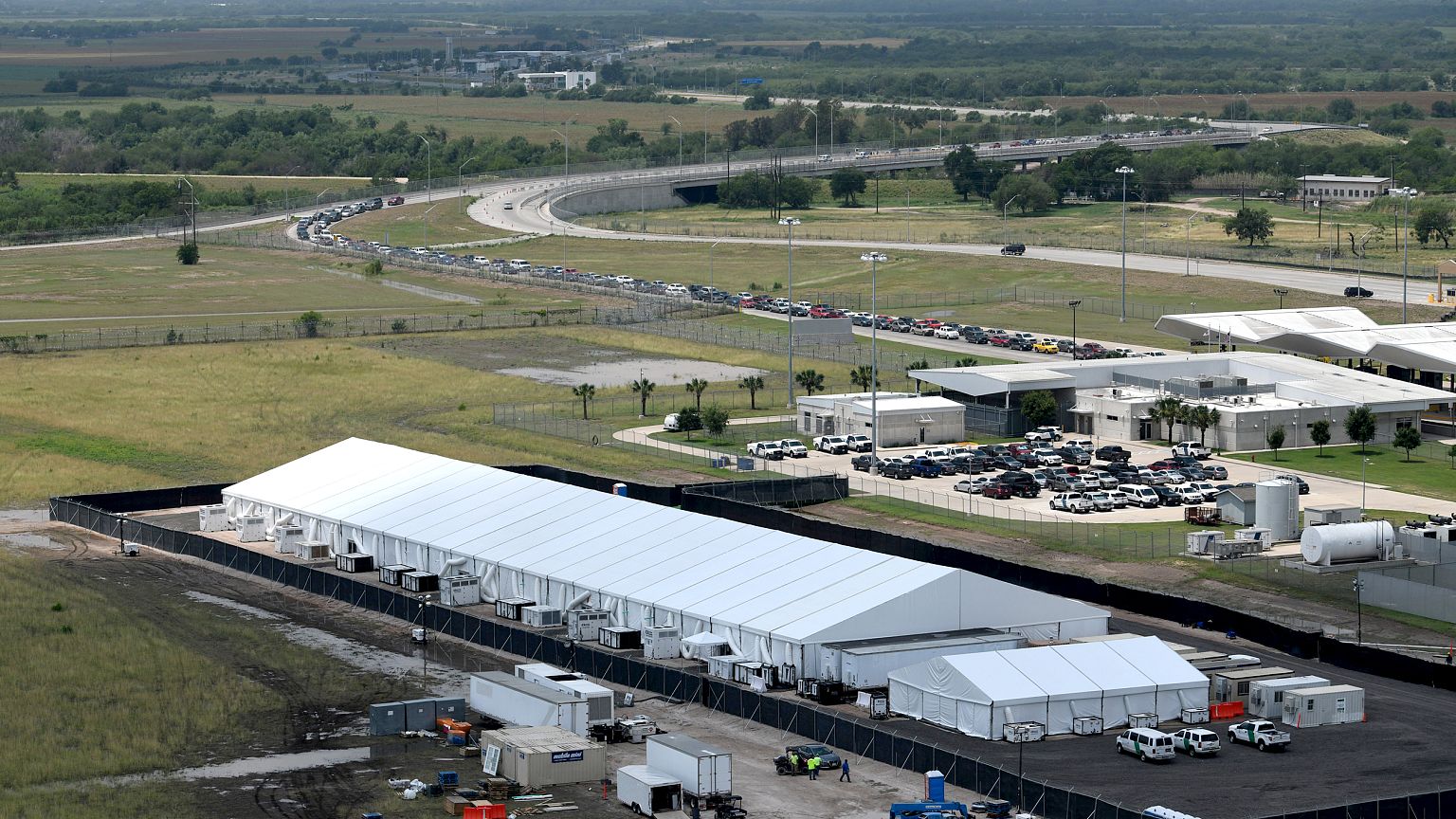 U.S. Customs and Border Protection (CBP) temporary facilities for housing m