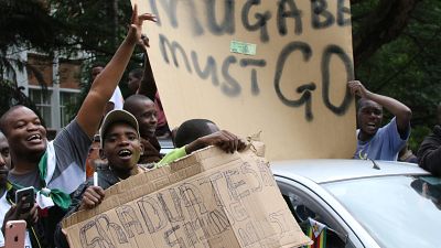 Zimbabve'de Mugabe karşıtı binlerce kişi sokaklarda