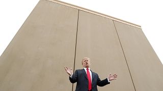 Image: President Trump participates in tour of U.S.-Mexico border wall prot