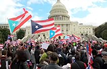 Puerto Ricans protest in Washington at size of hurricane aid package