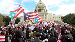 Puerto Ricans protest in Washington at size of hurricane aid package
