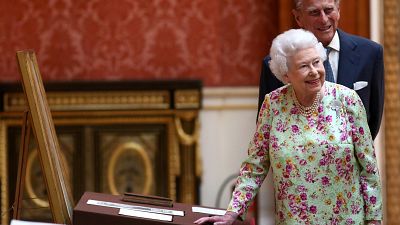 Britain's Queen Elizabeth celebrates her 70th wedding anniversary