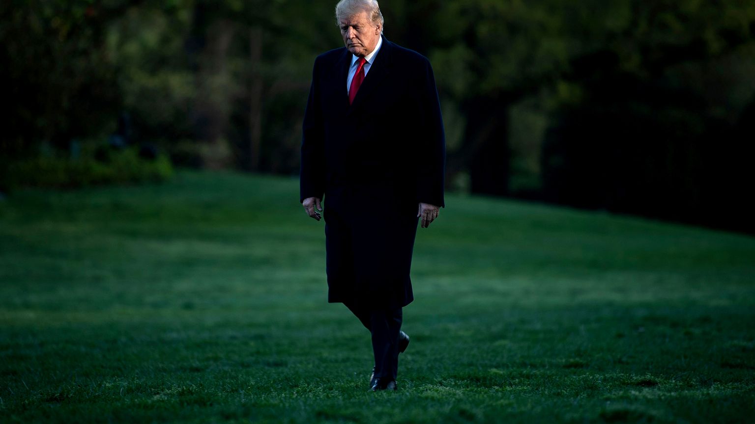 Image: President Donald Trump returns to the White House on April 15, 2019.
