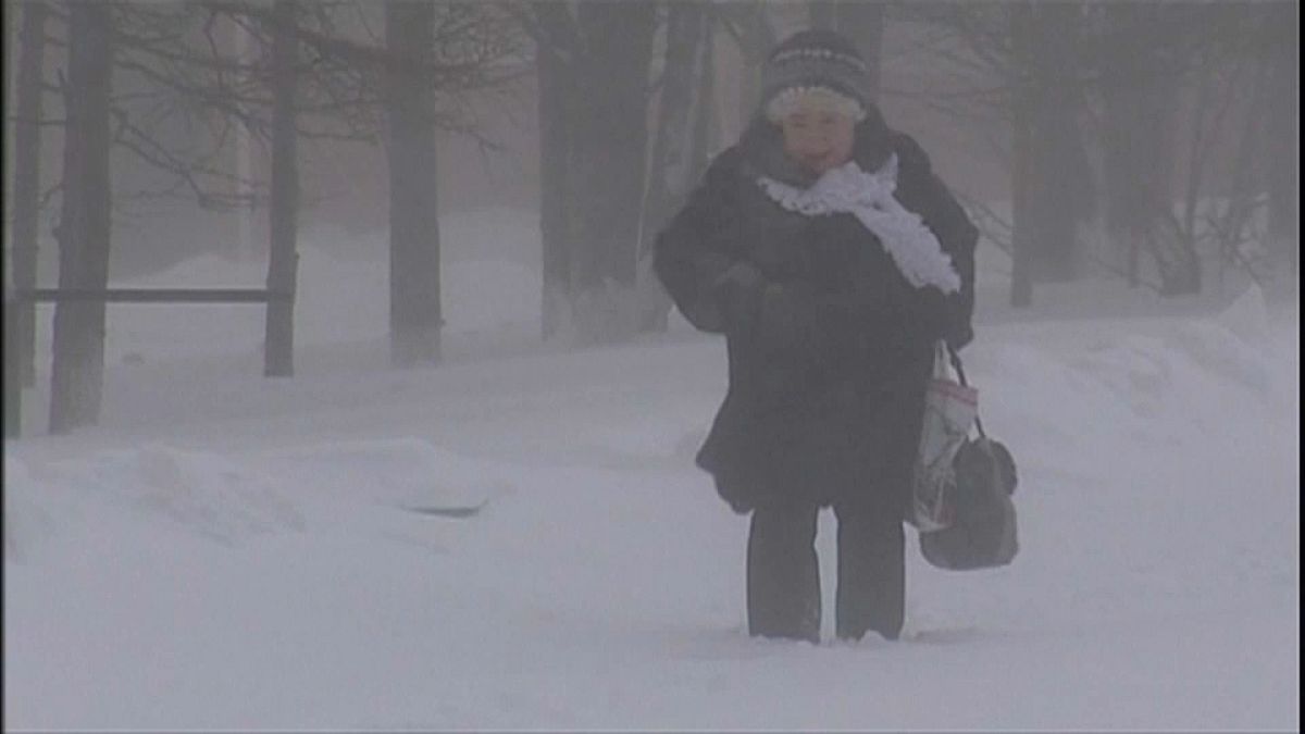 Schneestürme im Osten Russlands